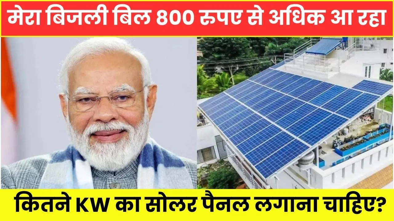 PM Surya Ghar solar panel requirement