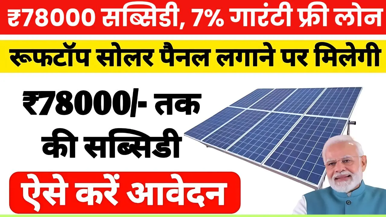 modi solar scheme loan free